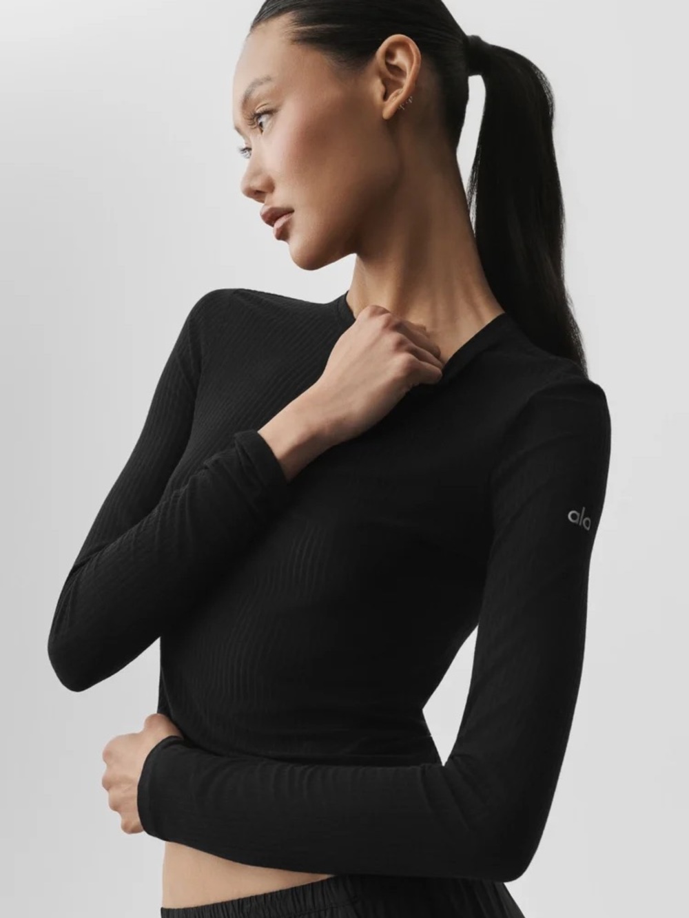 ALO Yoga ‘Ribbed Sea Coast Long Sleeve’ Top | XXS